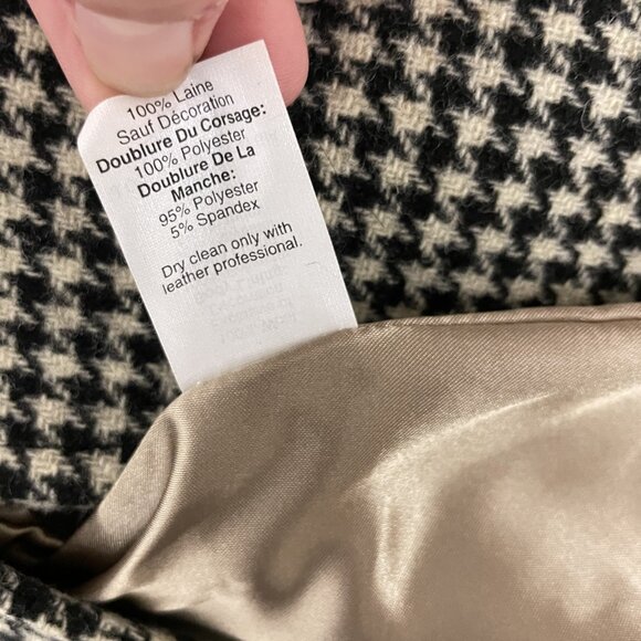 J. Crew Womens Schoolboy Tweed Blazer Suit Jacket Size 4 Houndstooth Black NWT - Picture 6 of 9
